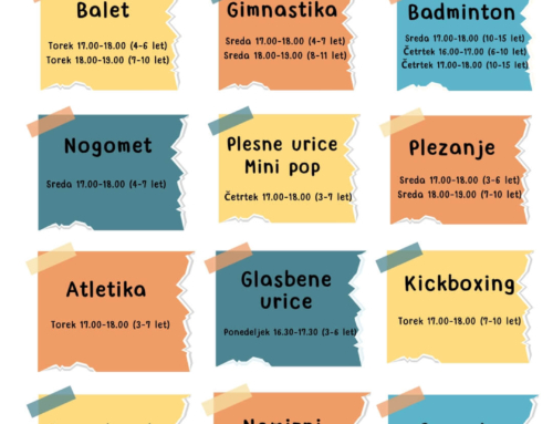 Dejavnosti za otroke, sezona 2025/26